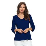 Solid VNeck Fitted Top - T35