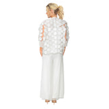 Sheer Circle Cascade Jacket in White - 4695J-WT