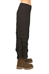 Avril Crinkle Jersey Pant in Black - C68074