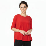 Solid High-Low Top in Red - 6899T-RED