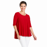 Solid High-Low Top in Red - 6899T-RED