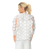 Sheer Circle Cascade Jacket in White - 4695J-WT