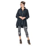 Tiered Zip Tunic Jacket in Black 8420J-BLK