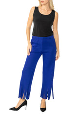 Fashion Foward Fringe Pant in Blue - 6934P-BLU
