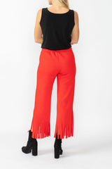 Fashion Foward Fringe Pant in Red - 6934P-RD