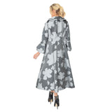 Floral Jacquard Double Collar Midi Dress/Jacket - 4764J-CH