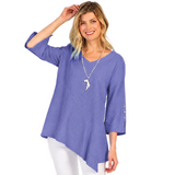 Lightweight Cotton Waffle-Knit Tunic in Future Dusk - LW102