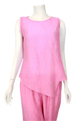 Textured Stripe Sleeveless Tank Top in Orchid - 7054T-ORC