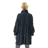 Tiered Zip Tunic Jacket in Black 8420J-BLK