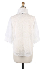 Soutache & Sequin on Ivory Mesh- 7102-IV - Sizes XL & XXL Only!