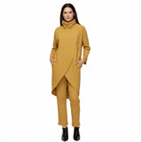 Long Jacquard Asymmetrical Tunic in Gold - 7133T-GLD