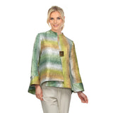 Stunning Metallic Asymmetric Jacket - 7518J-GRN