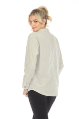 Soft Stretch Corduroy Shirt in Soy Latte - 34520-DN