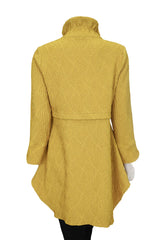 Textured Wire Collar Tunic Jacket in Gold - 7359T-GLD