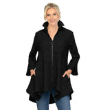 Tone-On-Tone Jacquard Tunic Jacket in Black - 7359T-BLK - Size M Only!
