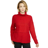 Soft Textured Sedona Knit Tunic in Chili Red - 740775