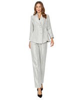 Straight Leg Pant in Silvery Taupe - 7630P