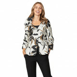 Artful Metallic Floral Tailored Jacket - 7766J