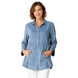 High-Low Easy Cotton Shirt - 15519