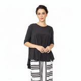 Solid High-Low Top in Black - 6899T-BLK