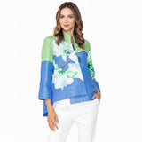 Statement Floral Placement Asymmetric Jacket - 7887J
