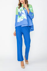 Statement Floral Placement Asymmetric Jacket - 7887J