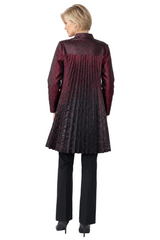 Just In! Textured Jacquard Ombre Shimmer Jacket in Wine - 7956J