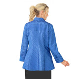 Textured Fit & Flare Jacket in Blue - 6293J-BLU