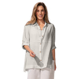 Lightweight Textured High-Low Shirt - 32440