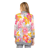 Elegant Whimsical Floral-Print Open Front Cardigan - 39540-MN