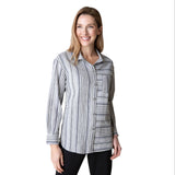 Striped Textured Button-Front Shirt - 45810 - Sizes S & XXL