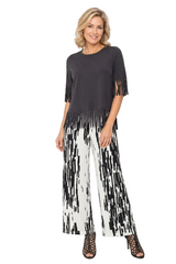 Fringe Detail Soft Knit Top - C1040T
