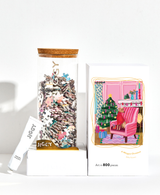 800pc Puzzle & Glue Kit: A Whippet Christmas, Millie Putland