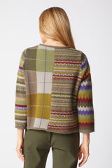 Mixed Pattern Pullover - 81009