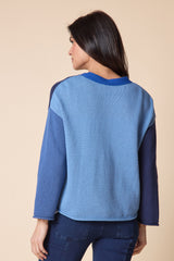 Habitat Yin Yang Colorblock Cardigan - NAVY - image 3