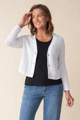 Coastal Crochet V-Neck Cardigan - 84017