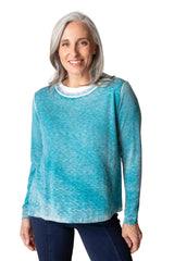 Habitat Layered Looks Sweater - TEAL - image 1