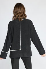 Get In Line Sweater by Olivia by Habitat in Black