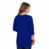 Lior Soft Knit Top in Blue - ZOFI-BLU