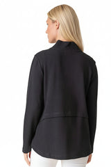 Solid Zip Front High-Low Jacket in Black - 87102 - Sizes XS & L