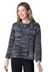 Soft Knit Drape-Neck Sweater Top - 87721