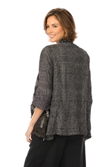 Just In! Abstract Print Crinkled Jacket - 4276