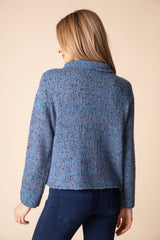 Habitat Confetti Funnel Cowl Cardigan - HARBOR - image 3