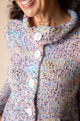 Habitat Confetti Funnel Cowl Cardigan - WINTER WHITE - image 2