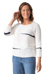 Habitat Spring Boatneck Pullover in White - 89602-WT