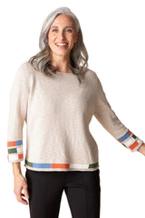 Boardwalk Sweaters Raglan Mosaic Pullover - 89704