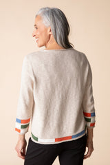 Boardwalk Sweaters Raglan Mosaic Pullover - 89704