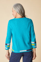 Boardwalk Sweaters Raglan Mosaic Pullover - 89704