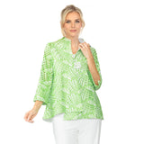 Eyelet Embroidered Asymmetric Jacket in Lime - 6842J-GRN - Size S Only!