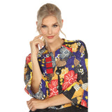 Floral Kimono Sleeve Jacket - 3791
